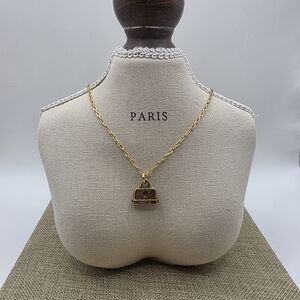 Yochi Gold Chain Necklace with Pendant